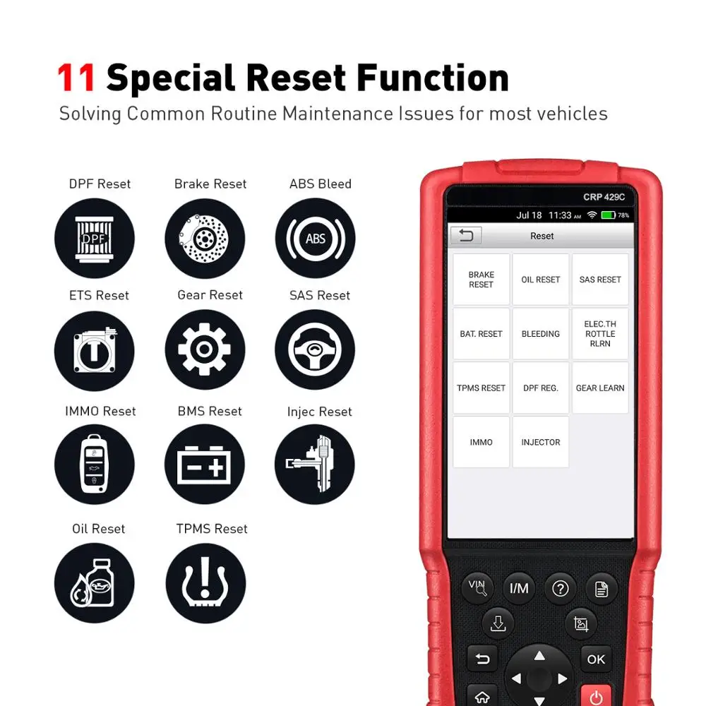 Диагностический сканер Launch CRP429C устройство для чтения кодов OBD/OBDII 11 шт. X431 CRP479