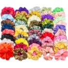 Резинки для волос женские атласные, эластичные бархатные резинки для волос из шифона, аксессуары для ухода за волосами для девушек и женщин, 403024 шт. в упаковке