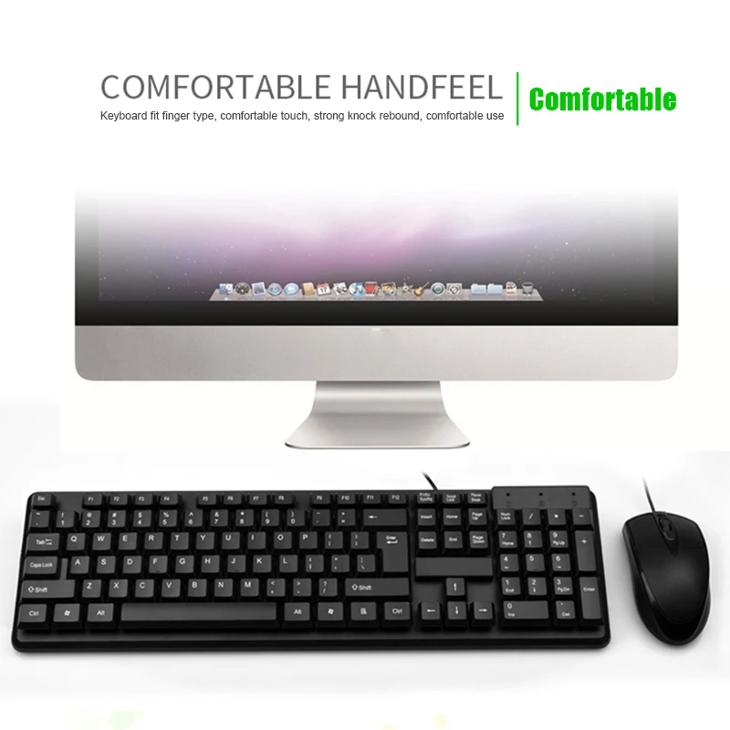 Набор проводной клавиатуры для мыши USB рабочий стол чувствительный прочный