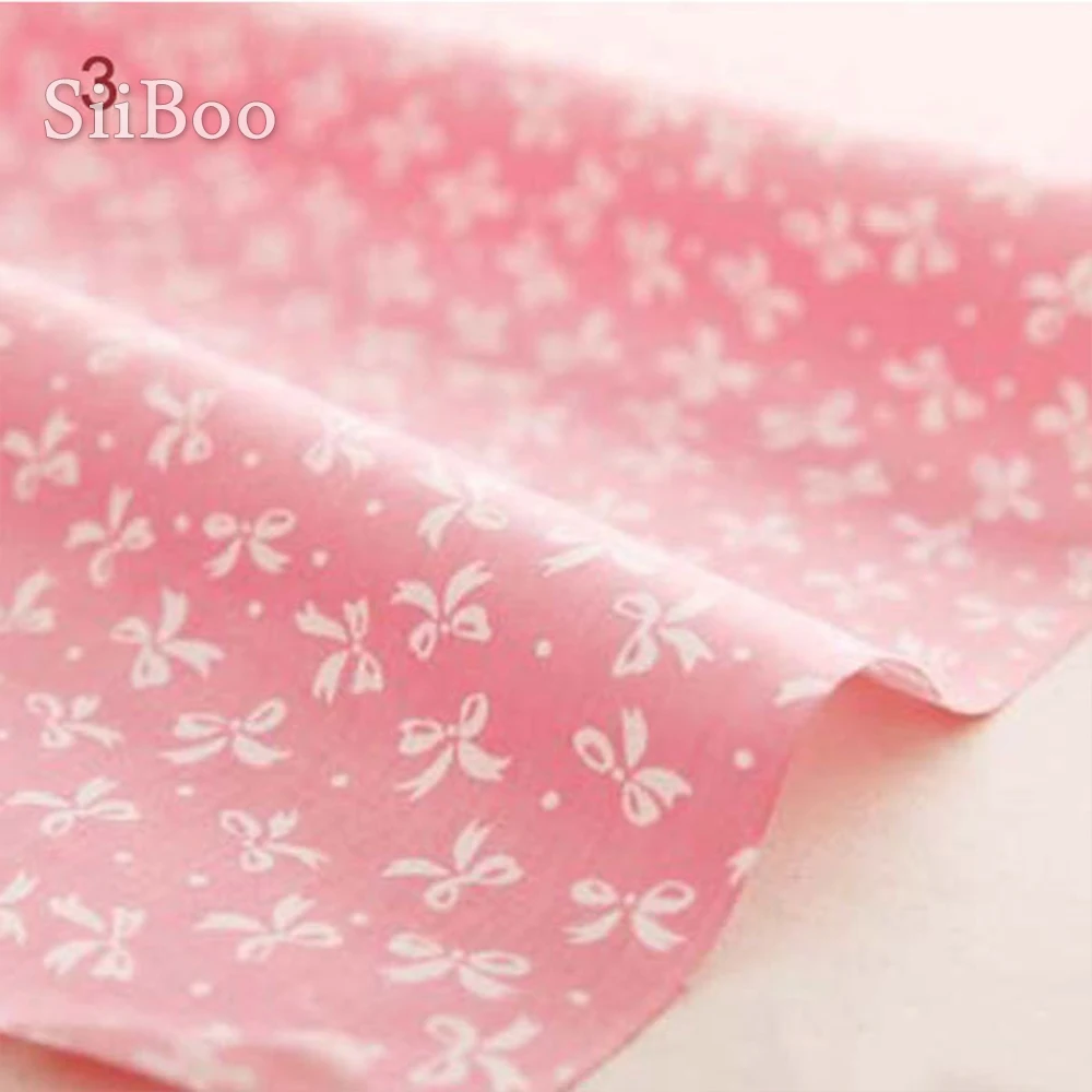 Пасторальный стиль Печать Розовый хлопок ткань для DIY аксессуары 100% tejido шитья на