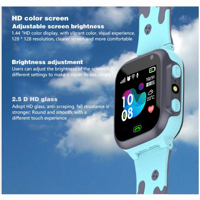

Hot Sale Call Kids Smart Watch Kids Watches Gift Sos Waterproof Children Smartwatch Clock Sim Card Location Tracker Child Watch