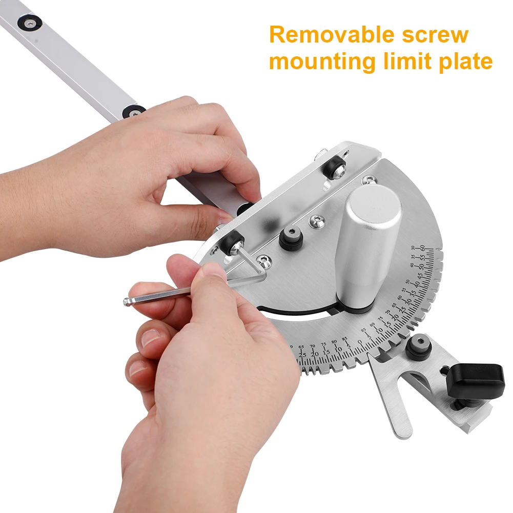 

Miter Gauge Aluminium Profile Fence W/ Track Stop Table Saw Router Miter Gauge Saw Assembly Ruler for Woodworking Tools