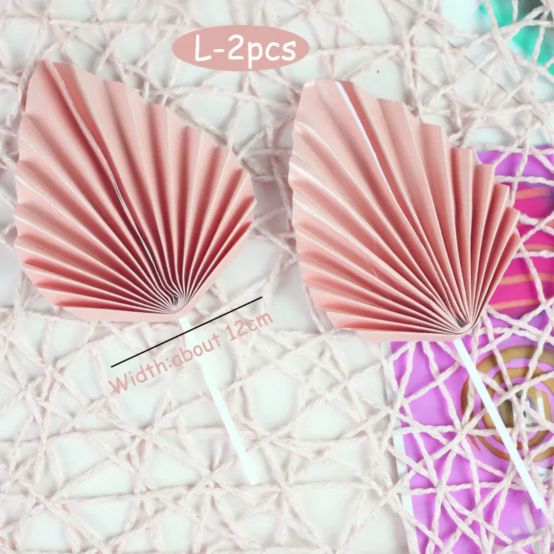 2 шт./лот бумажный веер топпер для торта золотой пальмовый лист день рождения