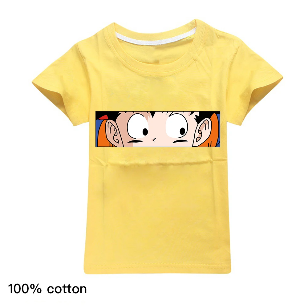 

Wukong Casual Cartoon Print Short Sleeve T-shirt Top Girl Boy Cartoon Clothing Teen Sports T-shirt Short Sleeve Top