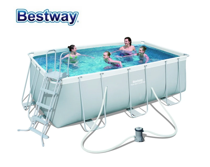 56456 Bestway 412*201*122 см прямоугольная супер сильная стальная труба обрамление бассейн