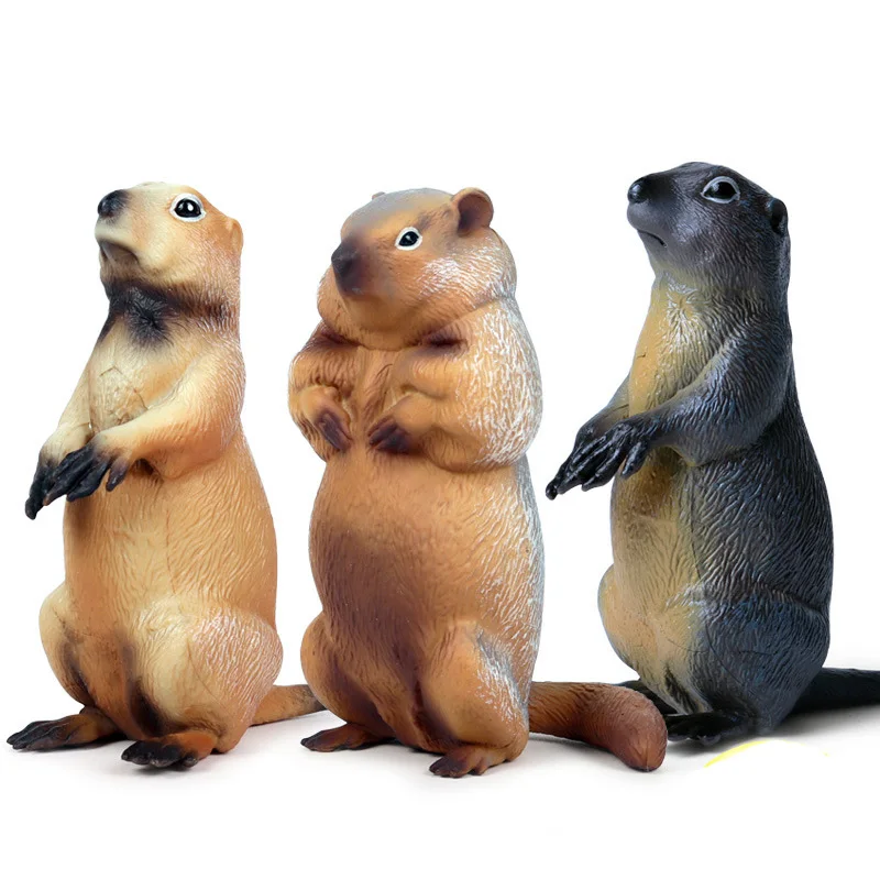 4 вида сурок/беличьего меха статуэтки коллекционные игрушки Белка экшн фигурки