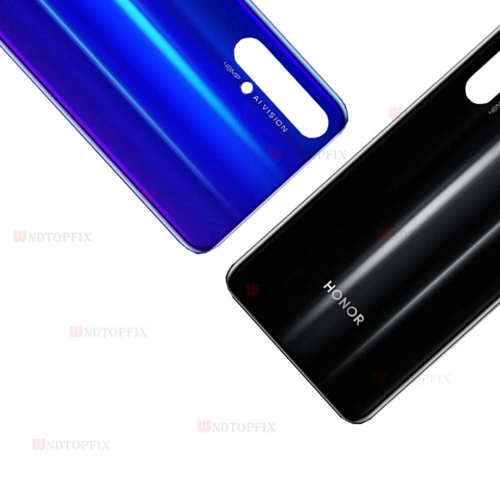 Заднее стекло для Huawei Honor 20 Pro Крышка батарейного отсека задняя панель Корпус