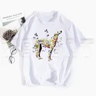 Новейшая модная мужская футболка Greyhound с собакой, летняя модная футболка, Повседневная белая забавная футболка с мультяшным принтом, топы в стиле хип-поп, футболка