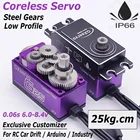 Высокоскоростная стальная передача напряжения GXServo G25 25 кг 7,4 В, водонепроницаемая, без сердечника, с низким ранним стандартом, для радиоуправляемого автомобиля, для роботов-индустрии Arduino