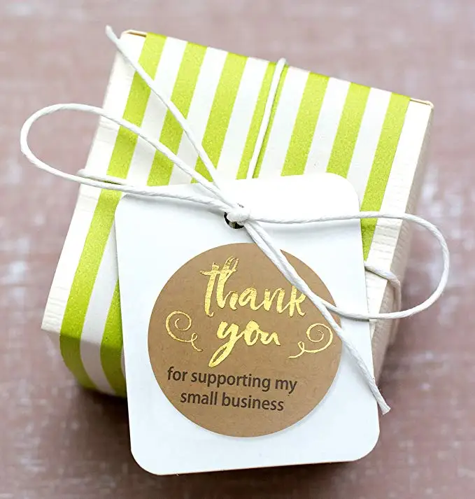 10 styles gold foil Kraft paper thank you stickers seal labels for wedding envelope handmade sticker 500 pcs/roll | Канцтовары для