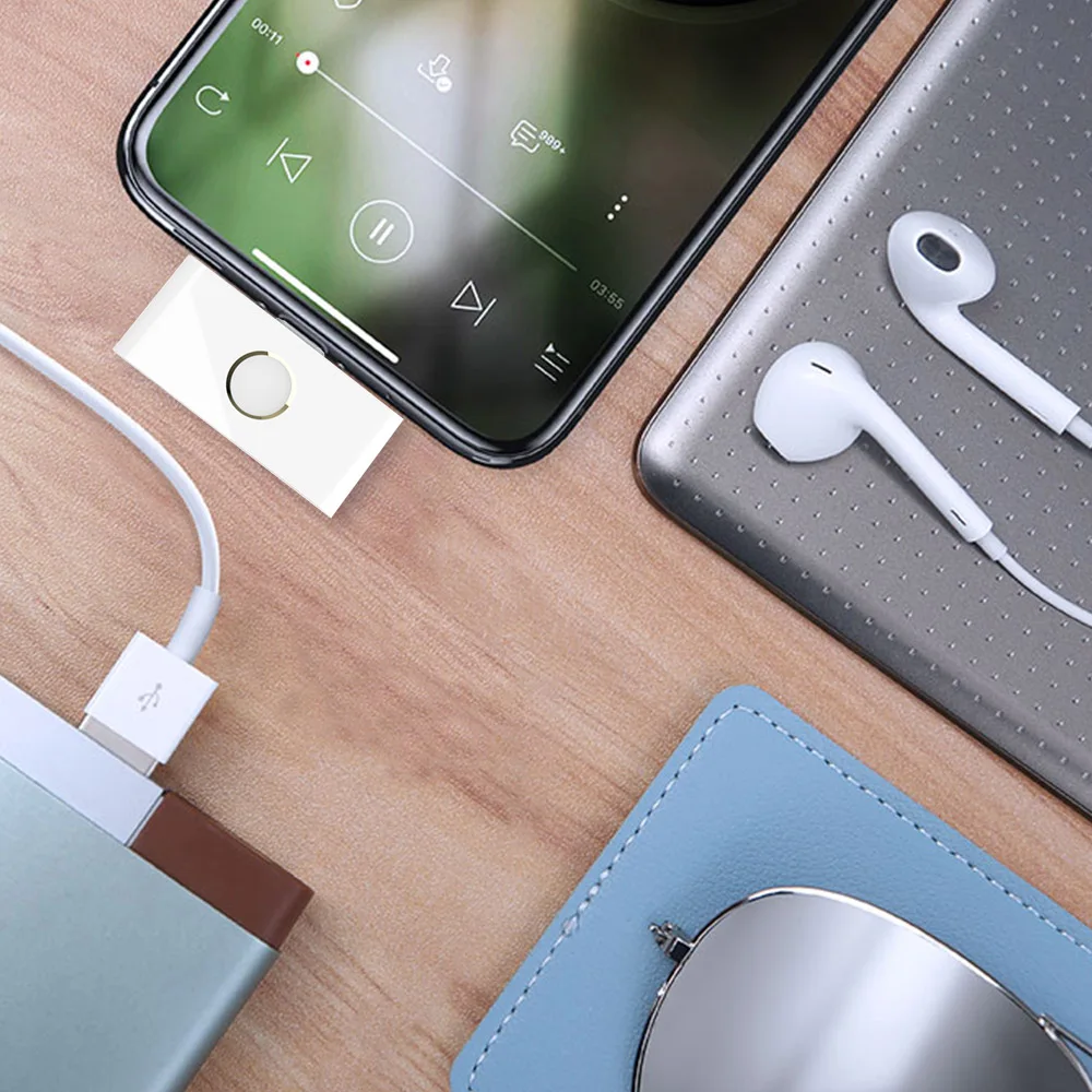 Главная Кнопка для lightning 3 5 мм разъем наушников и зарядный порт аудио адаптер iPhone