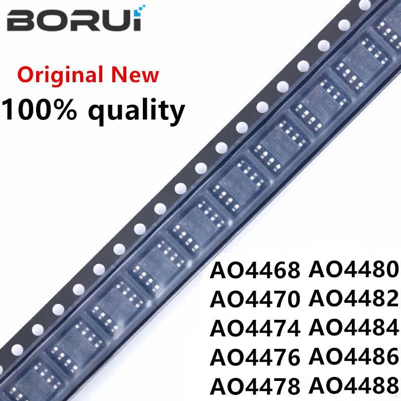 (10 шт.) 100% новый AO4468 AO4470 AO4474 AO4476 AO4478 AO4480 AO4482 AO4484 AO4486 AO4488 SOP-8 MOS FET чипсет IC