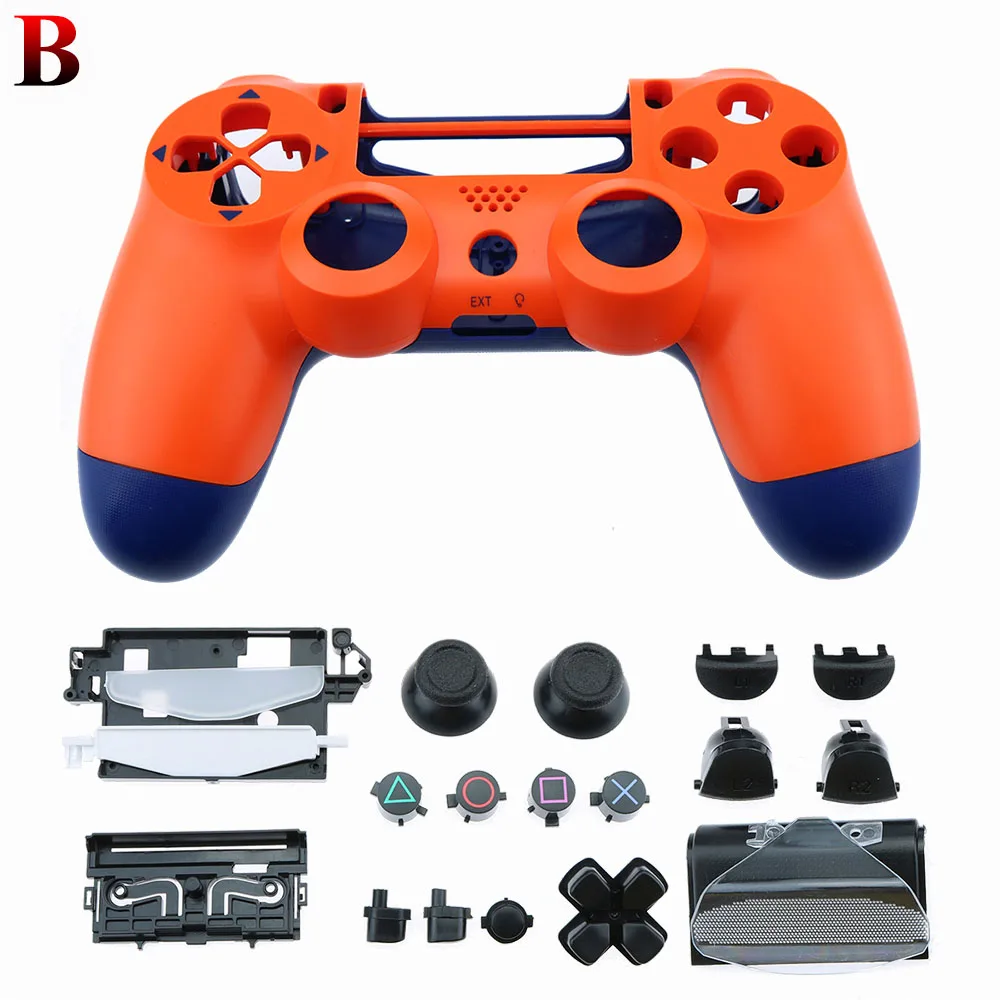 B YuXi оболочка для ps4 pro тонкая Замена полная оболочка и кнопки мод комплект контроллер пользовательский чехол Корпус для playstation 4 pro - Цвет: B