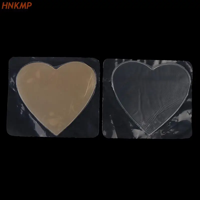 

Reusable Women Skin Care Body Chest Anti Wrinkle Pads Medical Skin Color Grade Silicone Heart shaped Overnight Invisible Pads