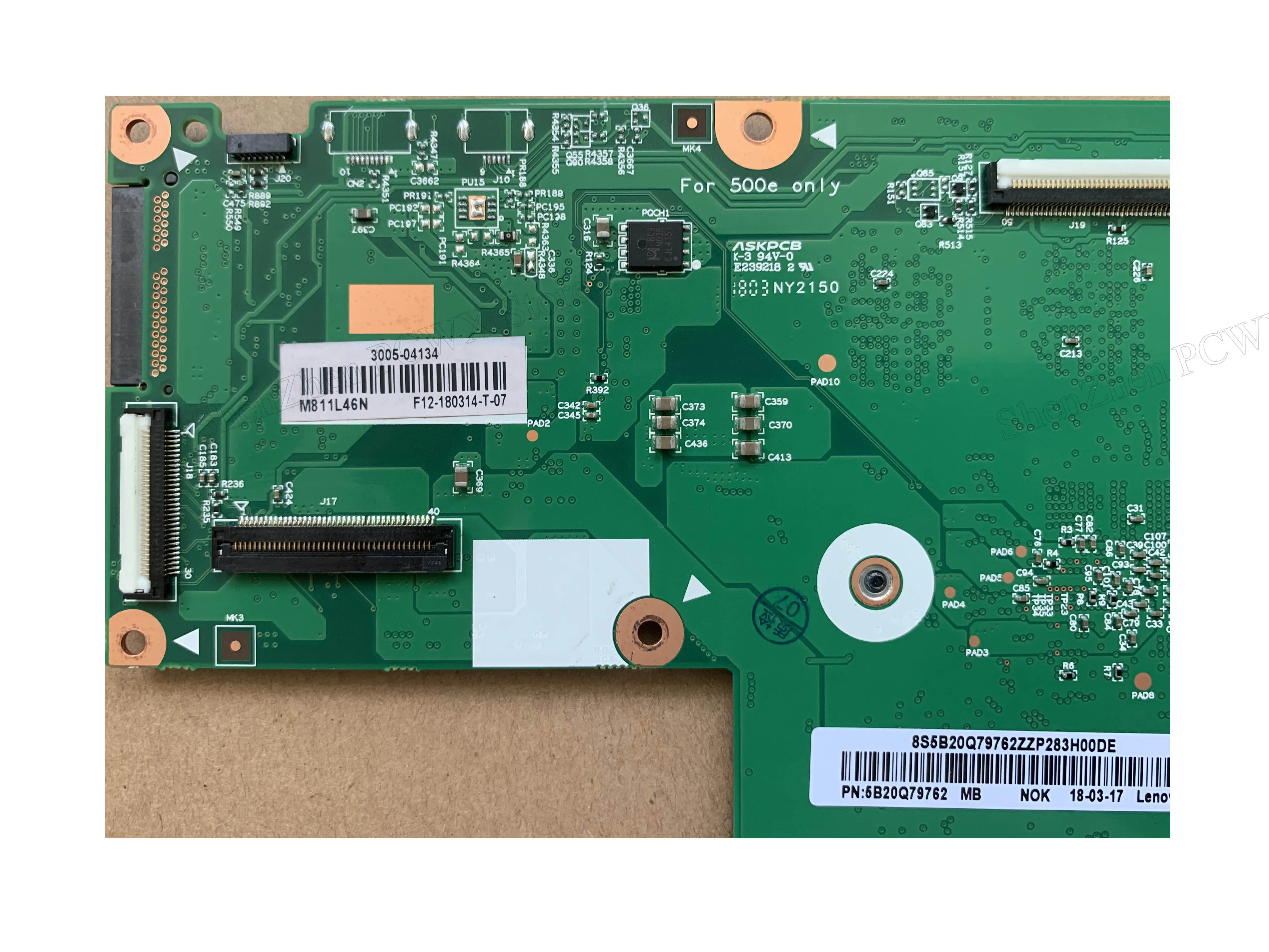 Процессор N3450 ОЗУ 4 Гб ПЗУ 32 EMMC UMA NOK для 500e Chromebook Lenovo 81ES Встроенная Материнская