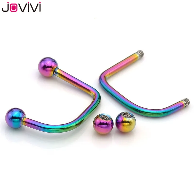 Кольцо Jovivi 16G Lippy Loop для губ и кольцо из нержавеющей стали с шариком Monroe Labret модное