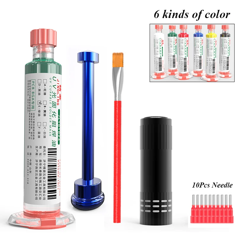 Зеленая красная 6 цветов УФ-отверждение паяльная маска чернила для печатной