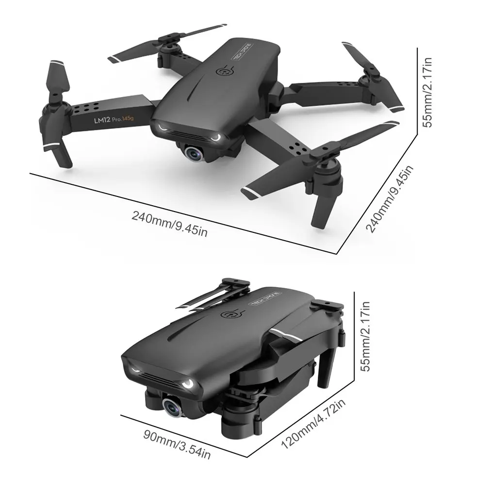 

Drone 4K HD Dual Camera with GPS 5G WIFI Wide-Angle FPV Real-Time Transmission Foldable RC Quadcopter Toys for Kids