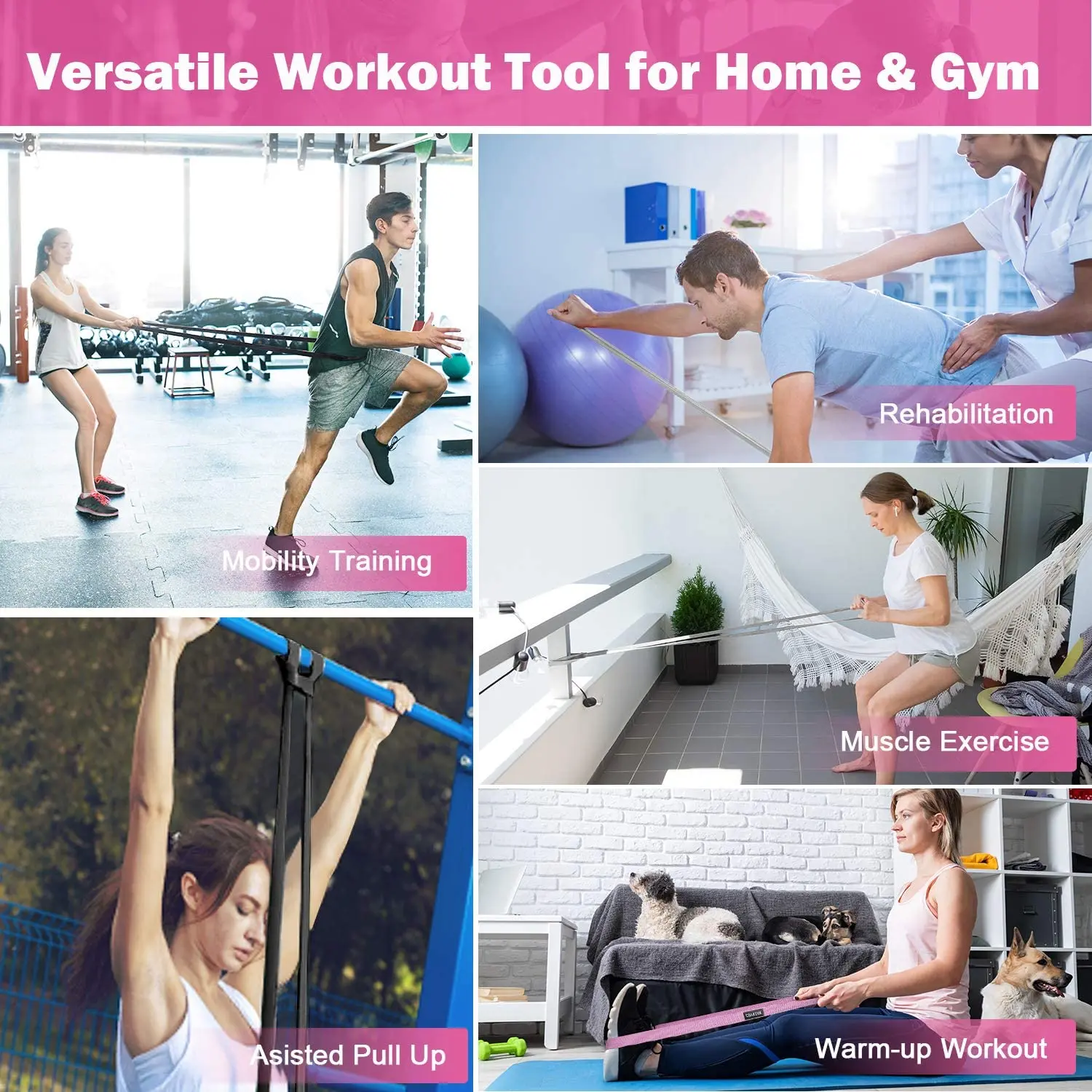 

Fitness Lange Resistance Bands Set Yoga Pull Up Booty Hip Workout Loop Elastische Band Gym Training Exercis Apparatuur Voor