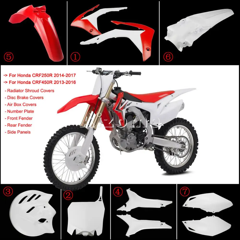 Крыло мотоцикла Радиатор кожух воздушный ящик Крышка боковая панель номерной