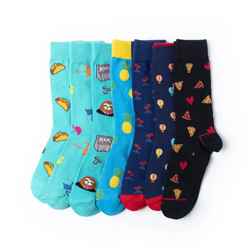 Новые забавные носки для мужчин и женщин милые Мультяшные сыры воздушный шар в