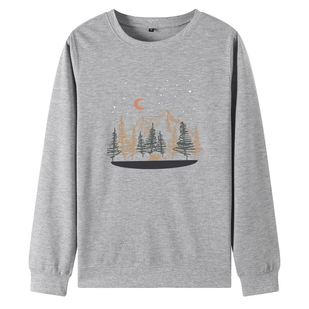 Новая женская Свободная Толстовка с круглым вырезом и длинным рукавом|Женские