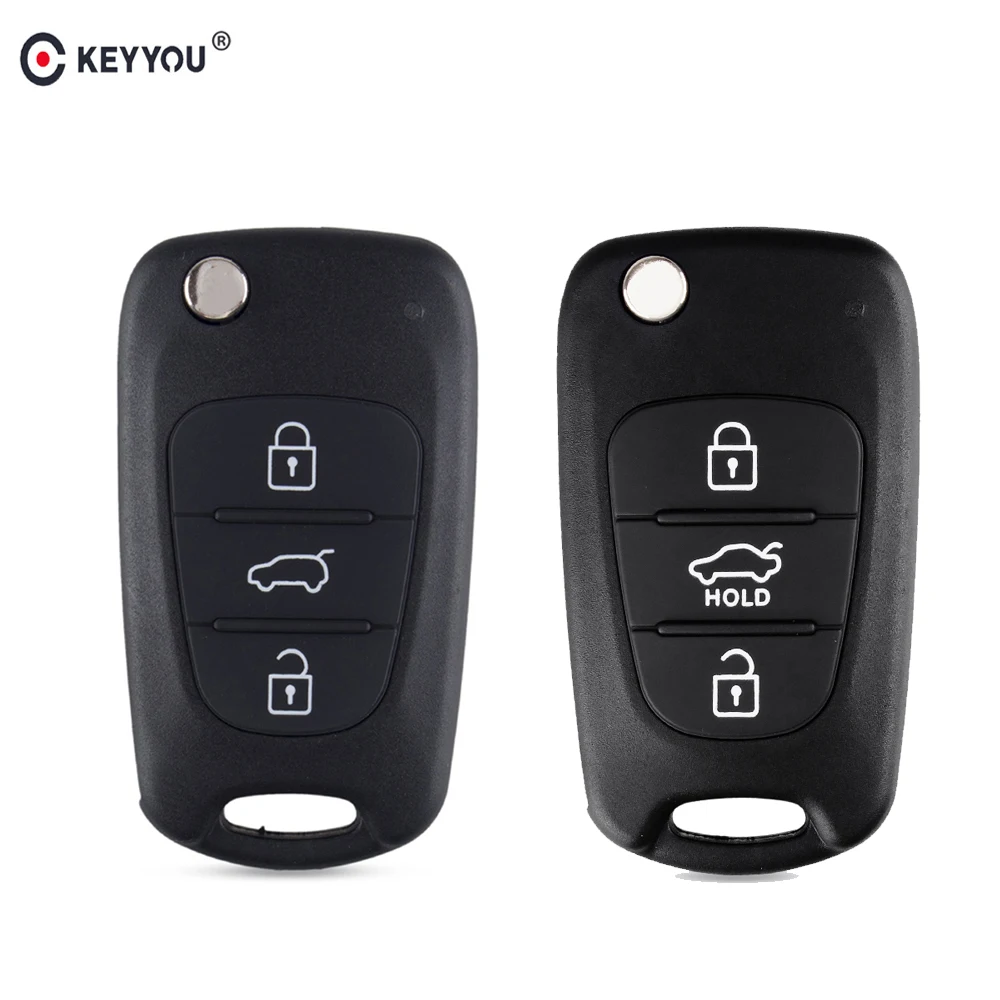 KEYYOU 10 шт. 3 кнопки раскладной ключ складной автомобильный чехол для kia sportage picanto rio