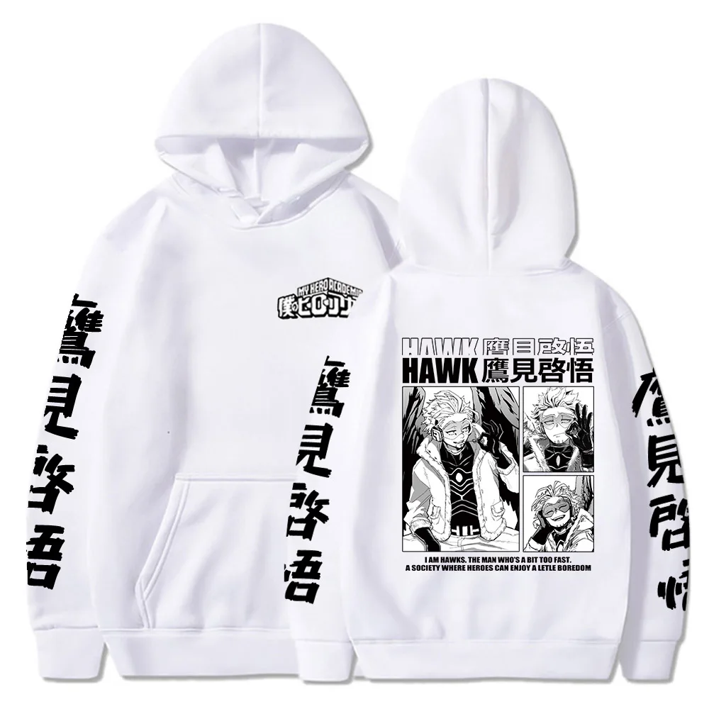 Толстовка с рисунком из аниме Моя геройская Академия MHA Hawk кофта принтом манга