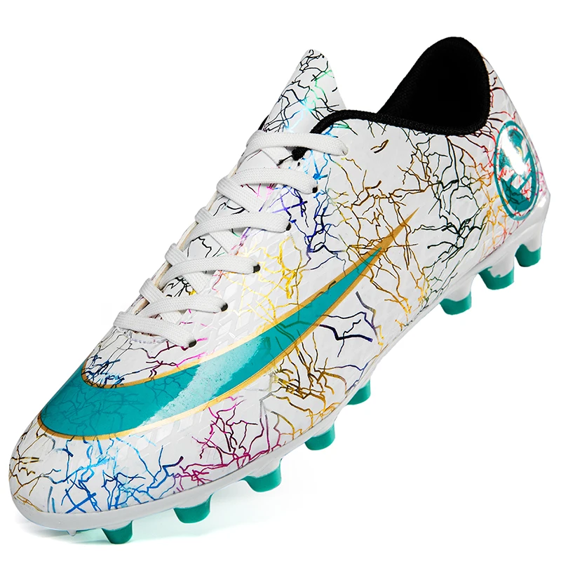 

Men Football Sneakers Kids Chuteira Futebol High Quality Soccer Shoes Superfly Original Long Spike Trainers Boy Boots Size 33