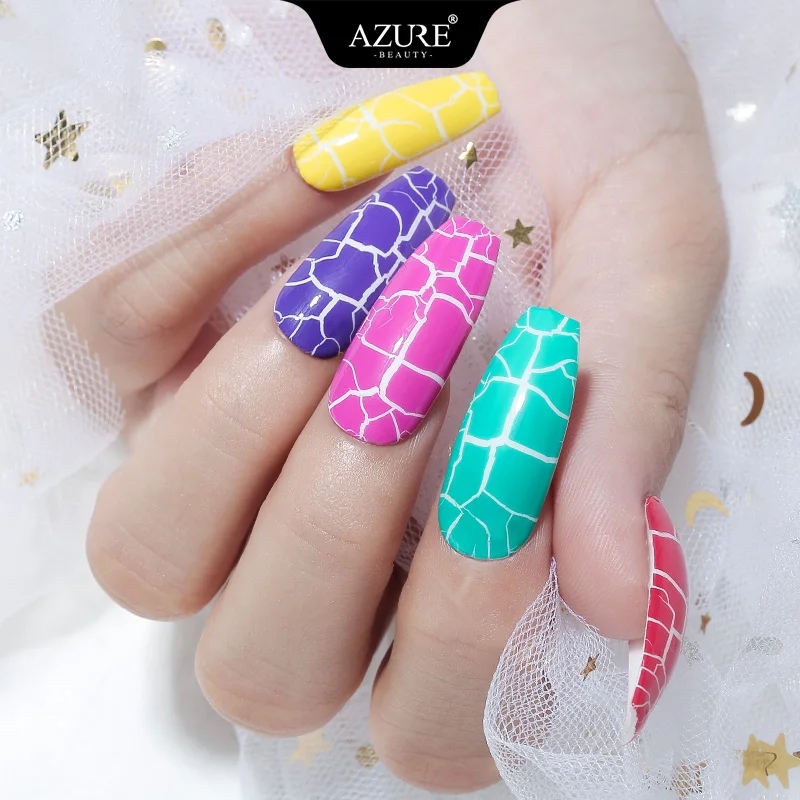Azure beauty Crackle дизайн ногтей светодиодный гель лак замочить от длительного действия УФ-гель ноготь с эффектом трещин Гель-лак Полупостоянный Гибридный лак