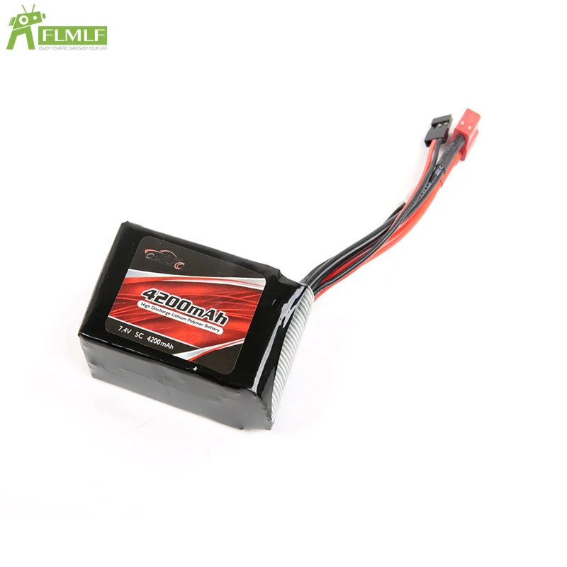 Приемная батарея 7 4 V 5C 4200 MAh литиевая (68mm * 43mm 41mm) подходит для 1/5 HPI ROVAN KM BAJA|Детали и