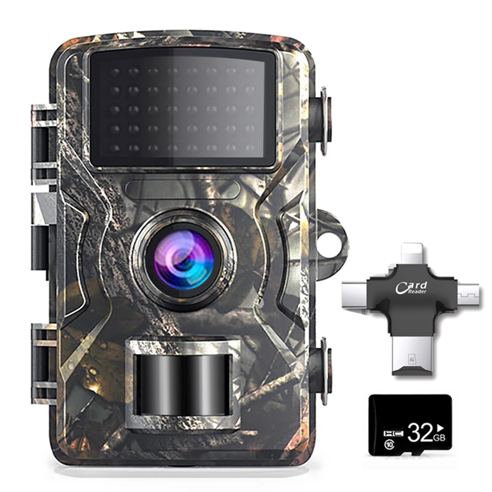 

12MP 1080P Wildlife Hunting Trail and Game Camera with 32GB TF Card Motion Activated Security Camera IP66 Infrared Night Vision