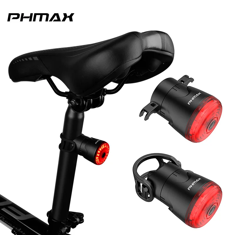 

PHMAX Bicycle Tail Light Brake Sensing Smart Bike Rear Light USB Charging Waterproof Bicycle Rear Led Light