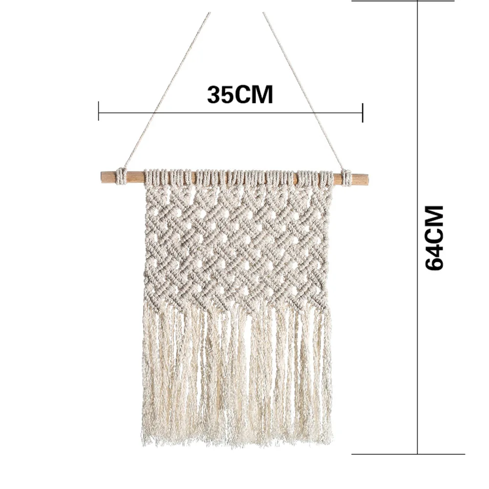 

Macrame Wall Hanging Tapestry Bohemian Cotton Rope Boho Tapestry Dorm Living Room Art Decor Home Decoration 2020 Hot Sale