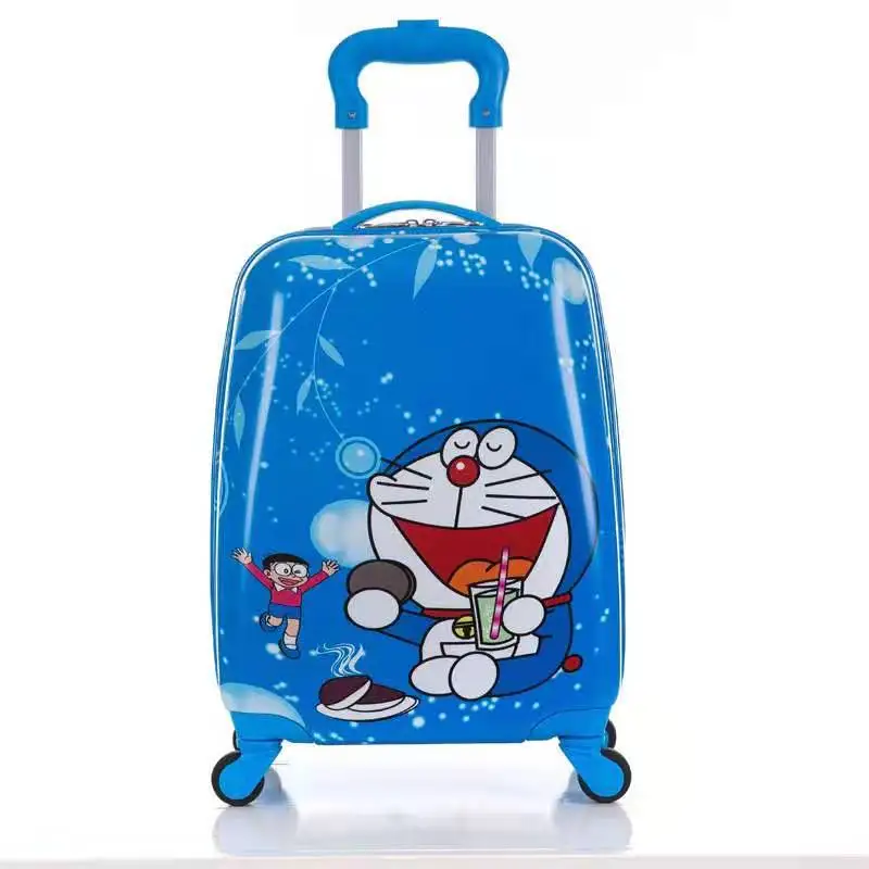 Children Suitcase Children's Cartoon Suitcase Child Trolley Case Luggage Kids Schoolbags Travel Suitcase with Wheels 3D 18inch Case Kid's Toys Box - Цвет: Children Suitcase