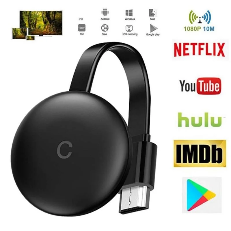 

HDMI-совместимый Miracast 1080P Wi-Fi дисплей Dongle Cast TV Stick Airplay для беспроводного подключения, Поддержка IOS Android Phone To TV