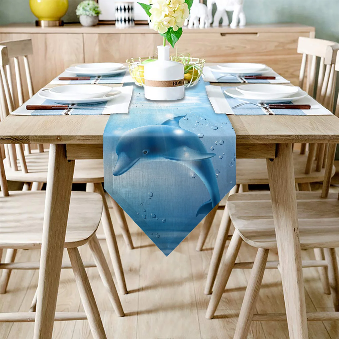 Настольная дорожка с дельфинами и океанами рождественские украшения для