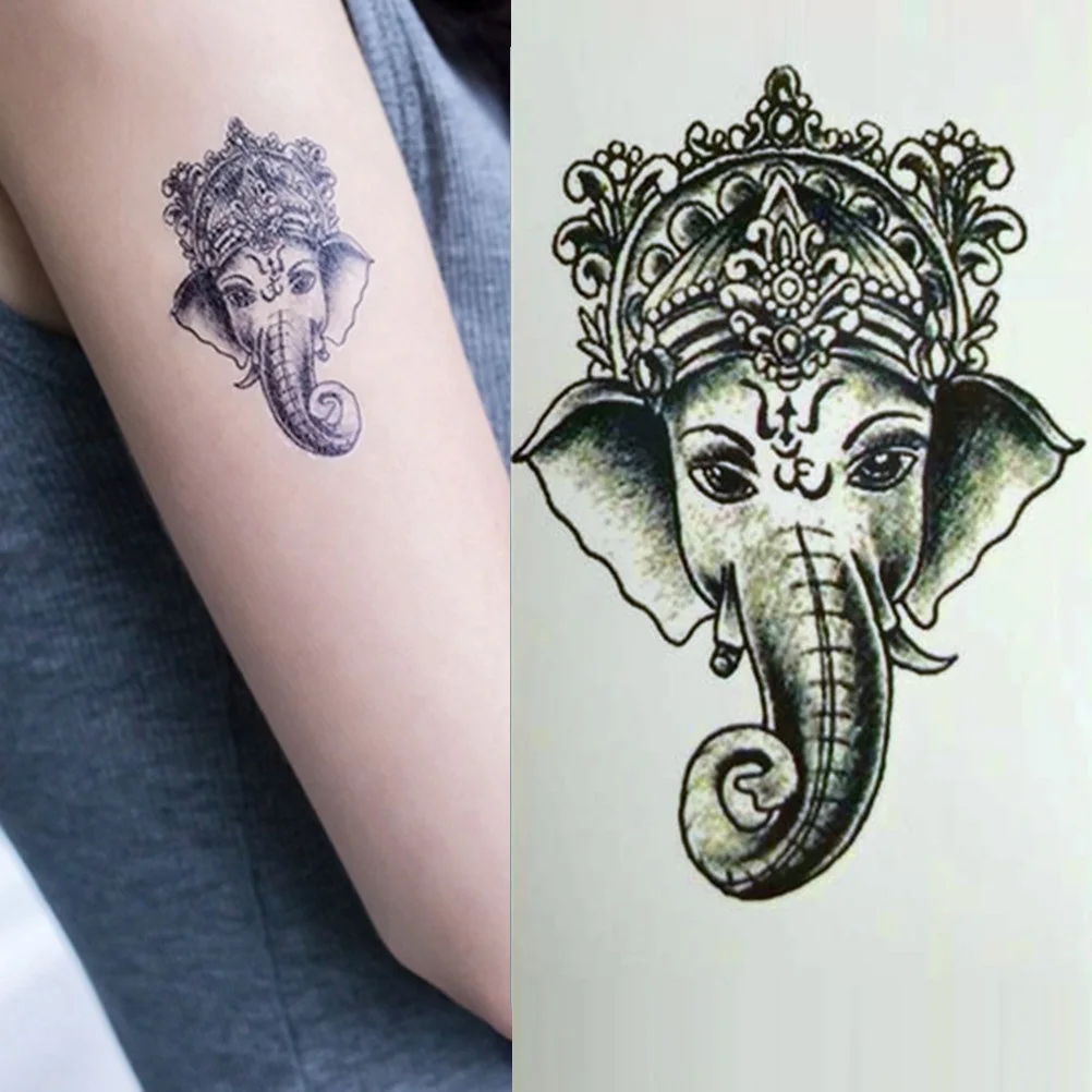 

Vintage Animal Elephant Water Transfer Temporary Tattoo Fake Tattoo Sticker For Women Girls