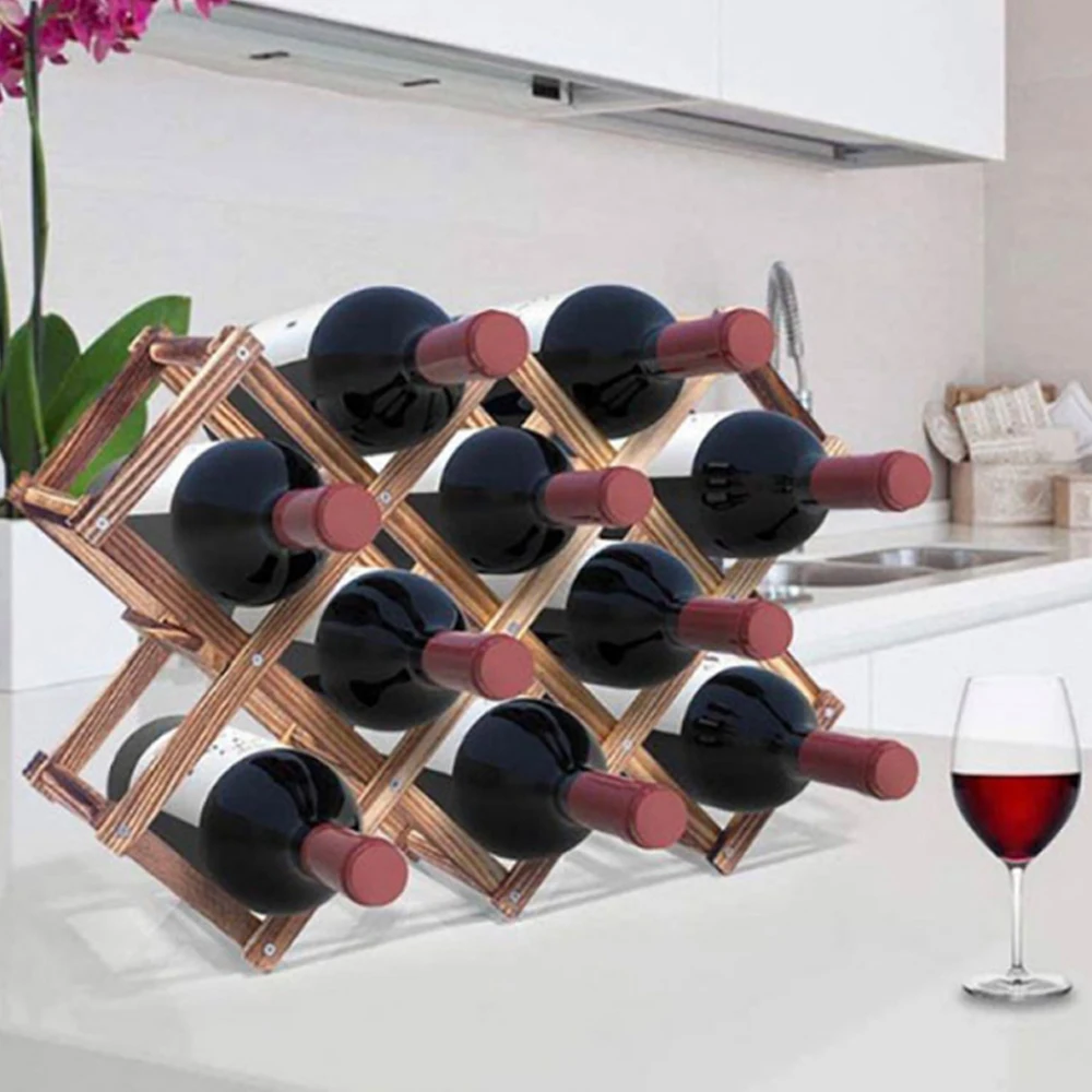 

Wooden Wine Racks for Bottle Cabinet Stand Quality Shelf Kitchen Decoration Organizer Storage for Retro Display Cabinet