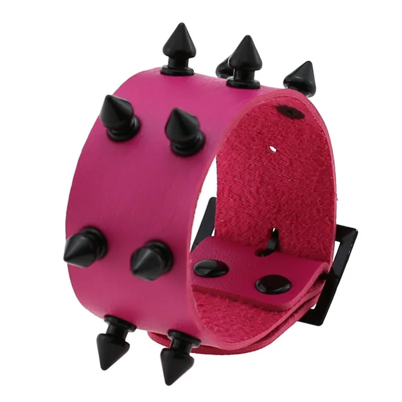 Браслет на запястье из искусственной кожи с шипами и заклепками готические