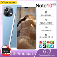 note10 pro smartphone 6 7 inch 5g 16g512gb 6800mah unlocked mobile phones android telefones celulares global version cell phone