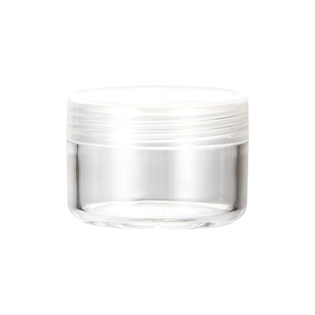 

10g Empty Plastic Cosmetic Cream Jar Transparent Sample Makeup Pot Eye Shadow Lip Balm Container