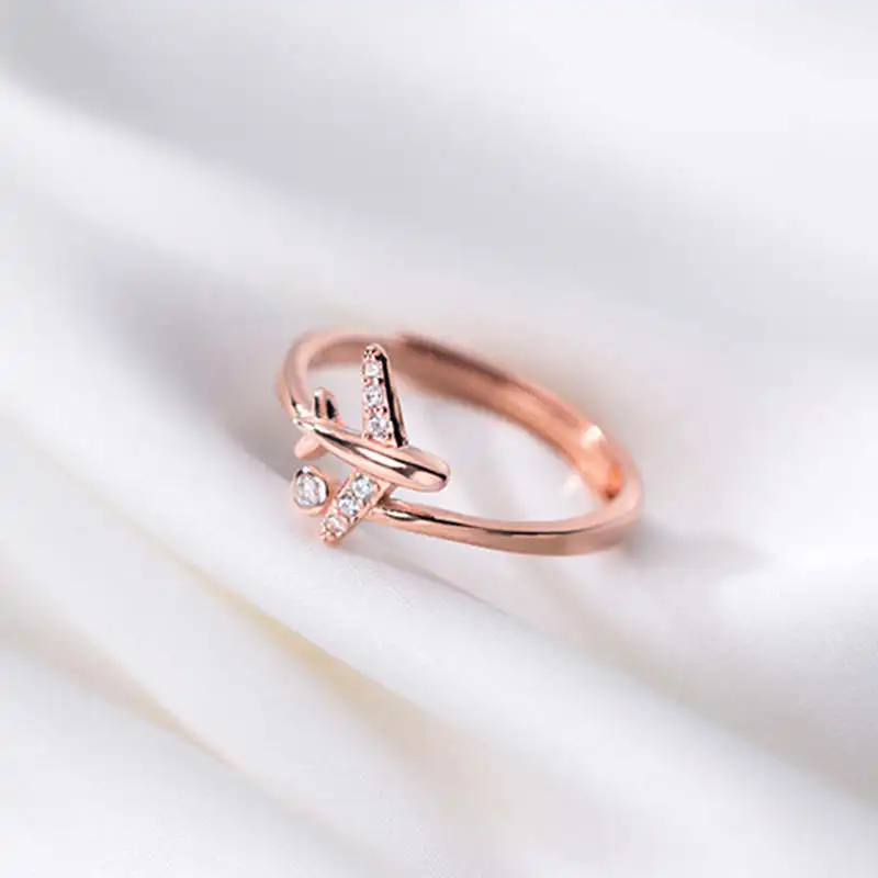 

PONYKISS S925 Sterling Silver double layer plane adjustable zircon Ring for Women Fine Jewelry Accessory Party girls Gift