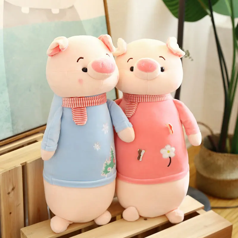 

Lovely Cartoon Pig Soft Plush Toy Stuffed Animal Pig Doll Toys Long Style Plush Pillow Children Toy Girls Gift