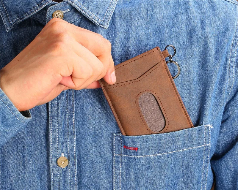 Bisi Goro RFID Блокировка кредитный держатель для карт Anit-theft кошелек карта для мужчин и женщин автоматический всплывающий Чехол для карт кожаный держатель для ID