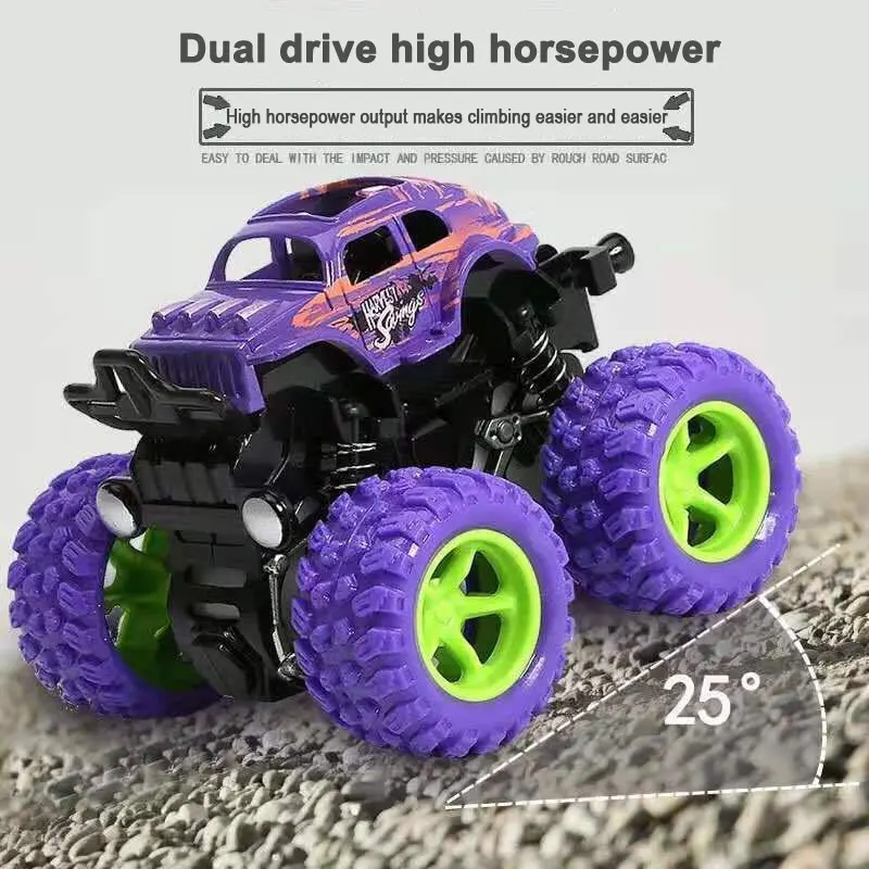 

Mini Inertial Off-Road Vehicle Pullback Children Toy Car Plastic Children Toy Car Pull Back Stunt Car Toys for Boys