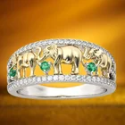 кольца кольцо женское кольцо кольцо мужское парные кольца кольца 2021Изысканное модное дамское кольцо со слоном для дохода, блестящее женское кольцо с амулетами в виде животных, романтичное свадебное кольцо для подарка
