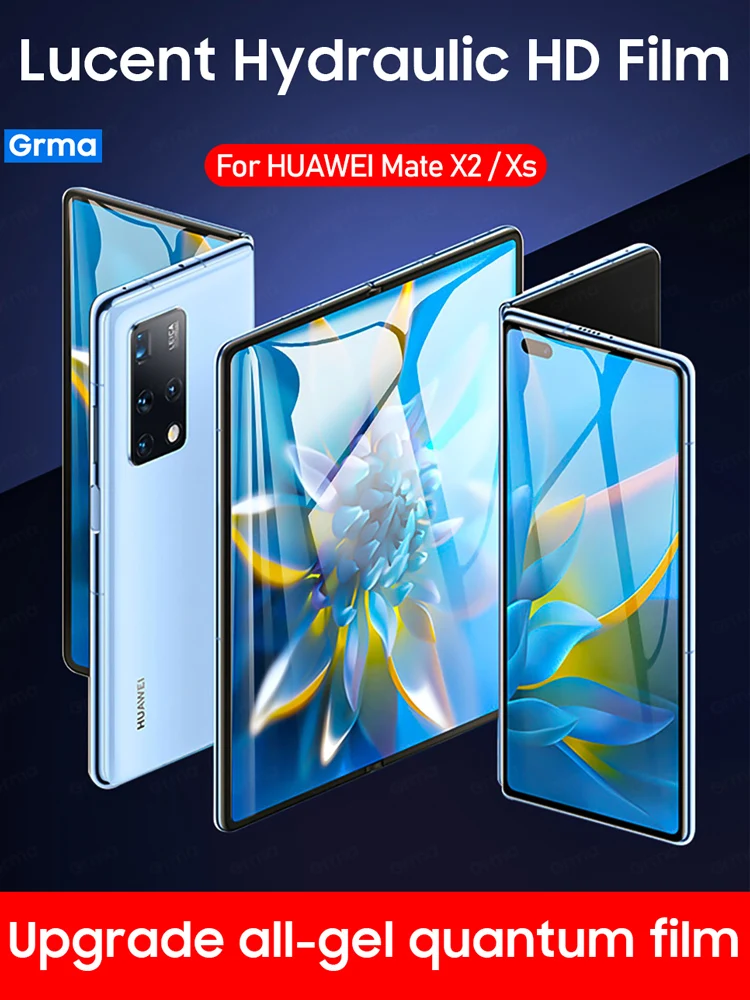 HD Full Cover Screen Protector for Huawei Mate X2 XS X Hydrogel Gel Protective Film Soft Lucent Anti Fingerprints No Glass | Мобильные