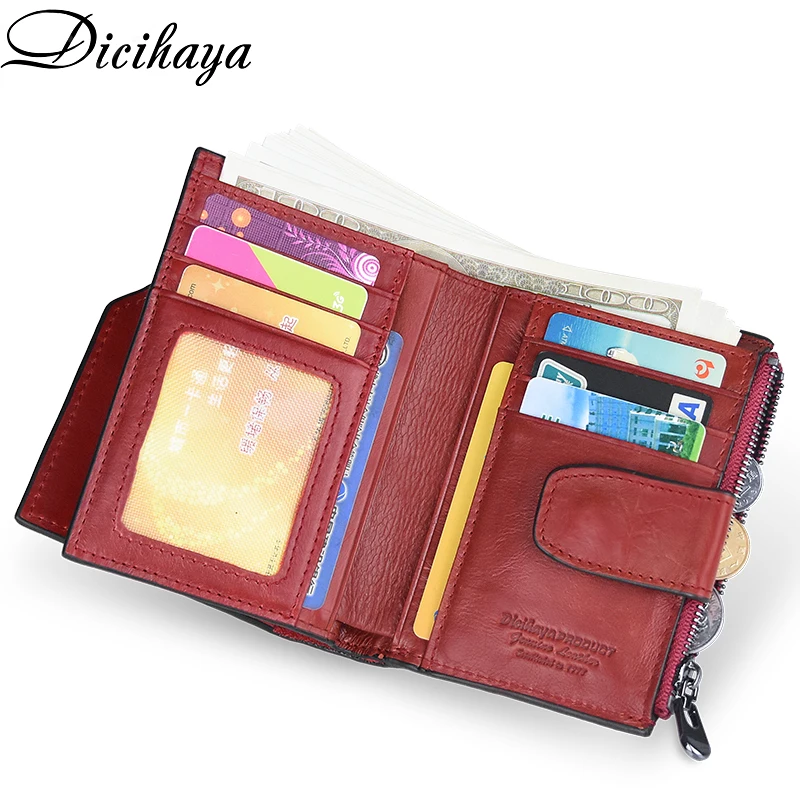 DICIHAYA Женский кошелек из натуральной кожи для монет сумка денег маленький
