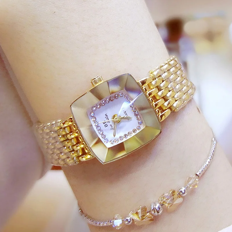 Silver Style Watch Women Steel Belt Square Diamond Luxury Brand Ladies Dress Wrist Watches Female Clock relogio feminino | Наручные часы
